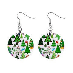 Oh Christmas Tree Mini Button Earrings by StuffOrSomething