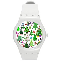 Oh Christmas Tree Plastic Sport Watch (medium) by StuffOrSomething