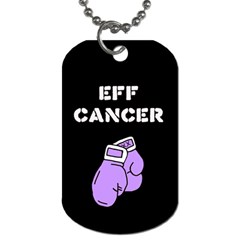 Eff Cancer Dog Tag (one Sided) by KattsKreations