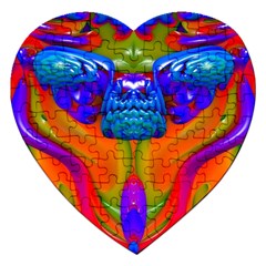 Lava Creature Jigsaw Puzzle (heart) by icarusismartdesigns