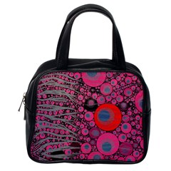 Pink Zebra Abstract Classic Handbag (one Side) by OCDesignss