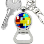 Pattern Bottle Opener Key Chain Front