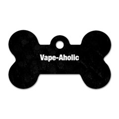 Vape Aholic Blk Snake  Dog Tag Bone (two Sided) by OCDesignss