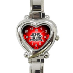 Create Your Own Custom Products And Gifts Heart Italian Charm Watch  by UniqueandCustomGifts