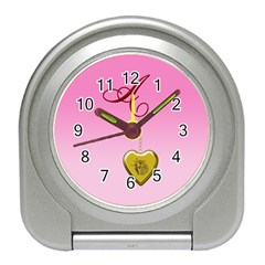 A Golden Rose Heart Locket Travel Alarm Clock by cherestreasures