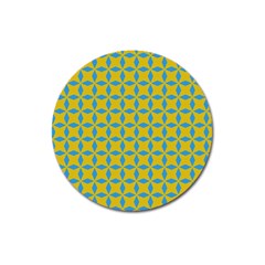 Blue Diamonds Pattern Magnet 3  (round) by LalyLauraFLM