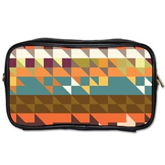 Shapes In Retro Colors Toiletries Bag (two Sides) by LalyLauraFLM