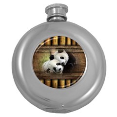 Panda Love Hip Flask (round) by TheWowFactor