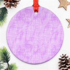 Hidden Pain In Purple Round Ornament by FunWithFibro