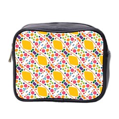 Dots And Rhombus Mini Toiletries Bag (two Sides) by LalyLauraFLM