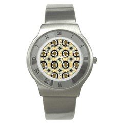 Faux Animal Print Pattern Stainless Steel Watch (slim) by GardenOfOphir