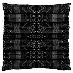 Black And White Tribal  Large Cushion Case (single Sided)  by dflcprints