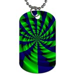 Green blue spiral Dog Tag (One Side) Front