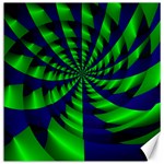 Green blue spiral Canvas 12  x 12  11.4 x11.56  Canvas - 1