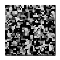 Background Noise In Black & White Ceramic Tile by StuffOrSomething