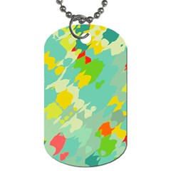 Smudged Shapes Dog Tag (one Side) by LalyLauraFLM