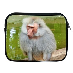 Grey Monkey Macaque Apple Ipad Zippered Sleeve by yoursparklingshop