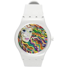 Inspirational Girl Plastic Sport Watch (medium) by sjart