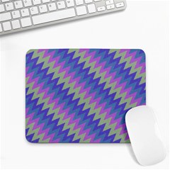 Diagonal Chevron Pattern Small Mousepad by LalyLauraFLM