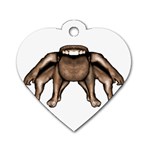 Fantasty Dark Alien Monster Dog Tag Heart (Two Sided) Front