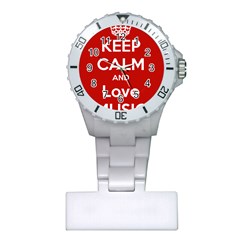 Keep Calm And Love Music 5739 Nurses Watch by SuperFunHappyTime