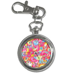 Hippy Peace Swirls Key Chain Watch by KirstenStar