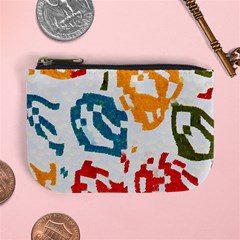 Colorful Paint Stokes Mini Coin Purse by LalyLauraFLM