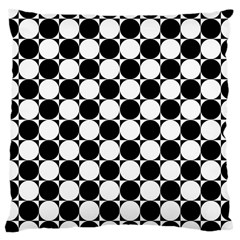 Black And White Polka Dots Large Cushion Case (single Sided)  by ElenaIndolfiStyle