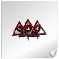 Red White Pyramids Canvas 20  X 20  (unframed) by teeship