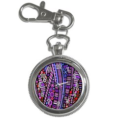 Stained Glass Tribal Pattern Key Chain Watch by KirstenStar