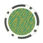 Blue yellow waves Poker Chip Card Guard (10 pack) Back