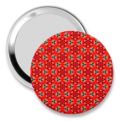 Lovely Orange Trendy Pattern  3  Handbag Mirrors by GardenOfOphir