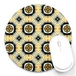 Faux Animal Print Pattern Round Mousepads Front