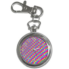 Crazy Yellow And Pink Pattern Key Chain Watches by KirstenStar