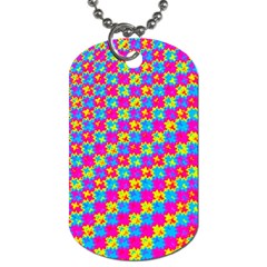 Crazy Yellow And Pink Pattern Dog Tag (two Sides) by KirstenStar