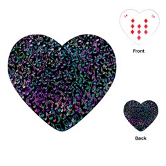 Improvisational Music Notes Playing Cards (heart)  by urockshop