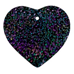 Improvisational Music Notes Heart Ornament (2 Sides) by urockshop