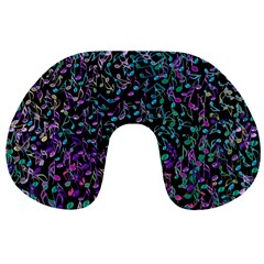 Improvisational Music Notes Travel Neck Pillows by urockshop