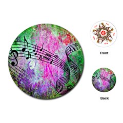 Abstract Music 2 Playing Cards (round)  by ImpressiveMoments