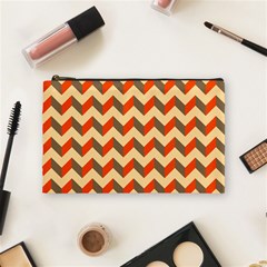 Modern Retro Chevron Patchwork Pattern  Cosmetic Bag (medium)  by GardenOfOphir