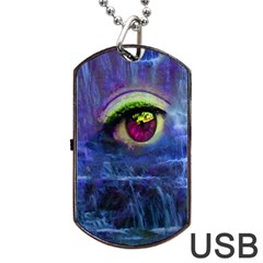 Waterfall Tears Dog Tag Usb Flash (two Sides)  by icarusismartdesigns