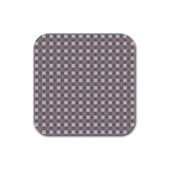 Cute Pretty Elegant Pattern Rubber Square Coaster (4 Pack)  by GardenOfOphir