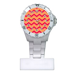 Chevron Peach Nurses Watches by ImpressiveMoments