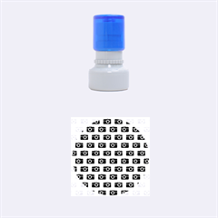 Modern Chic Vector Camera Illustration Pattern Rubber Round Stamps (small) by GardenOfOphir