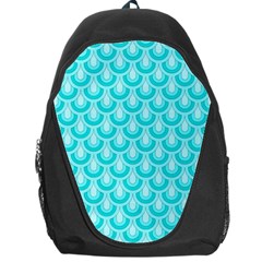 Awesome Retro Pattern Turquoise Backpack Bag by ImpressiveMoments