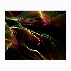 Glowing, Colorful  Abstract Lines Small Glasses Cloth (2-side) by FantasyWorld7