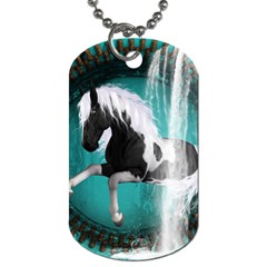 Beautiful Horse With Water Splash  Dog Tag (two Sides) by FantasyWorld7