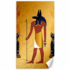 Anubis, Ancient Egyptian God Of The Dead Rituals  Canvas 40  X 72   by FantasyWorld7