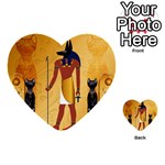 Anubis, Ancient Egyptian God Of The Dead Rituals  Multi-purpose Cards (Heart)  Back 7