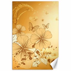 Wonderful Flowers With Butterflies Canvas 20  X 30   by FantasyWorld7